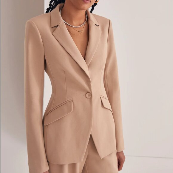 NEW - Favorite Daughter Classic Beige "The Favorite Blazer" - Size Small - Picture 2 of 5